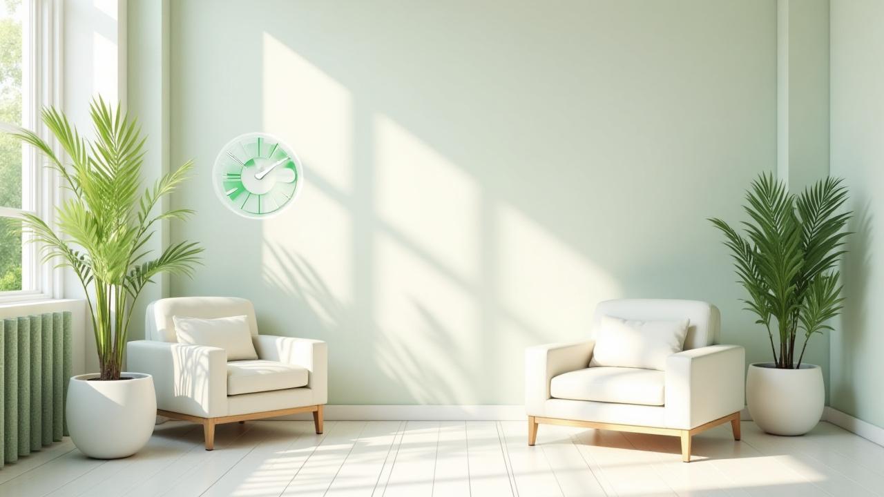 Clean, modern home interior in Newmarket, spotless and bright, with a subtle calendar icon overlay to suggest scheduled cleaning services.